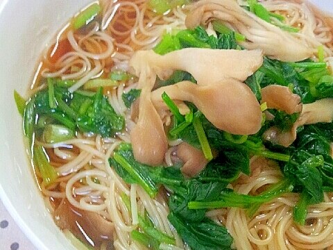温かい素麺✿ほうれん草と舞茸のにゅうめん❤